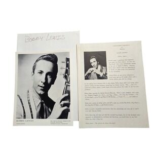 Bobby Lewis VTG 60s-80s Country Music Singer 8x10 Press Photo & Press Release